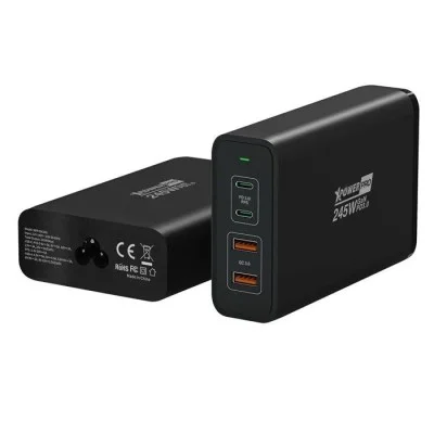 XPower Pro Gx245 245W 4-Port PD Gan Desktop Charger - Black